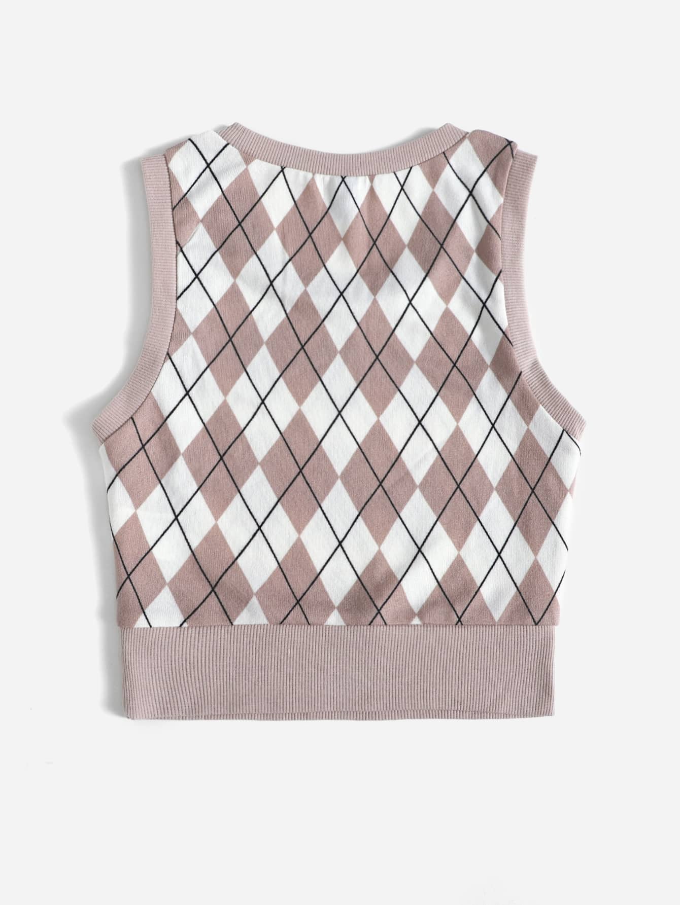 Parien Qutie Argyle Pattern Tank Top