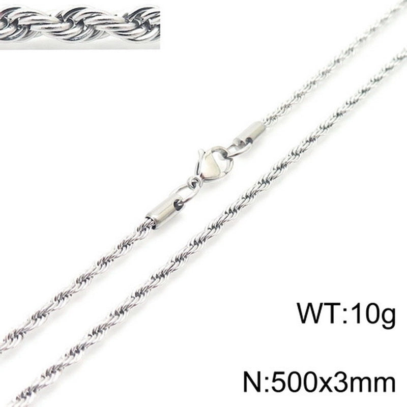 Minimalist Twist 201 Stainless Steel Plating Stainless Steel Necklaces
