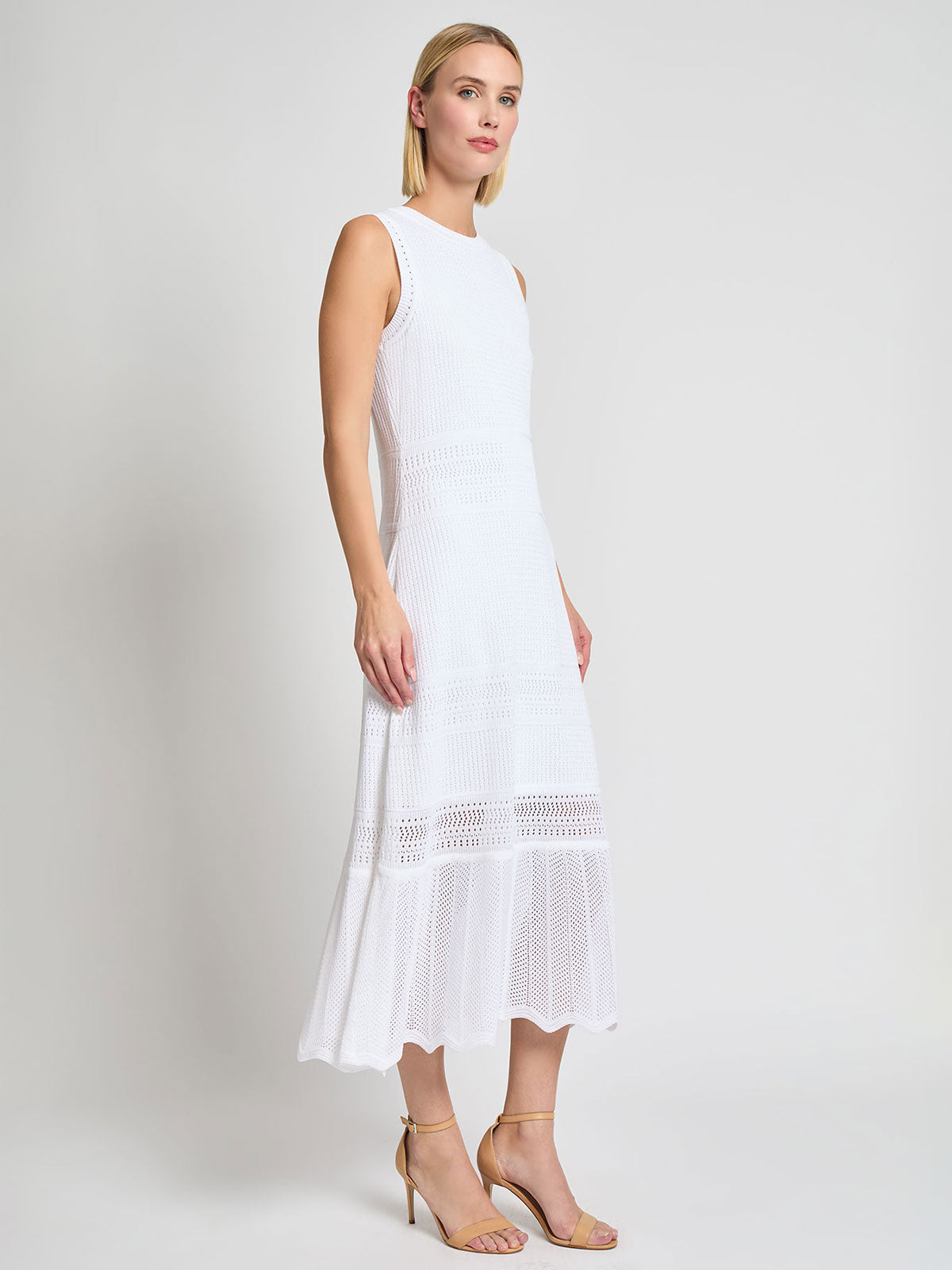 A-Line Pointelle Knit Maxi Dress - Modern Fit