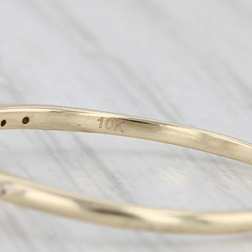 0.10ctw Small Diamond Heart Ring 10k Yellow Gold Size 7 Promise