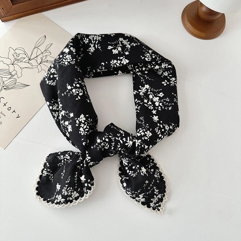 Women's Elegant Sweet Printing Cotton And Linen Silk Scarf