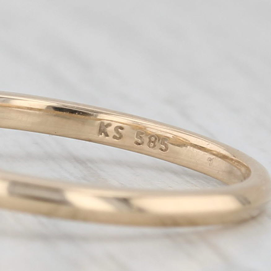 Kendra Scott Fine Elisa Interlocking Band 0.15ctw Diamond Ring Size 8 Stackable