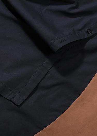 New Woman Long Batwing Sleeves Plus Size Patchwork Shirt Dress