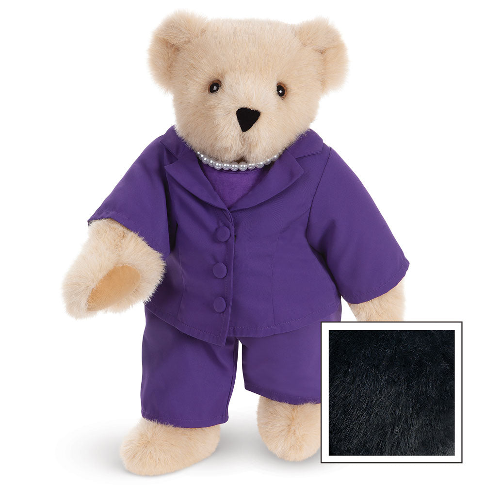 15 In. Business Bear, Purple Suit