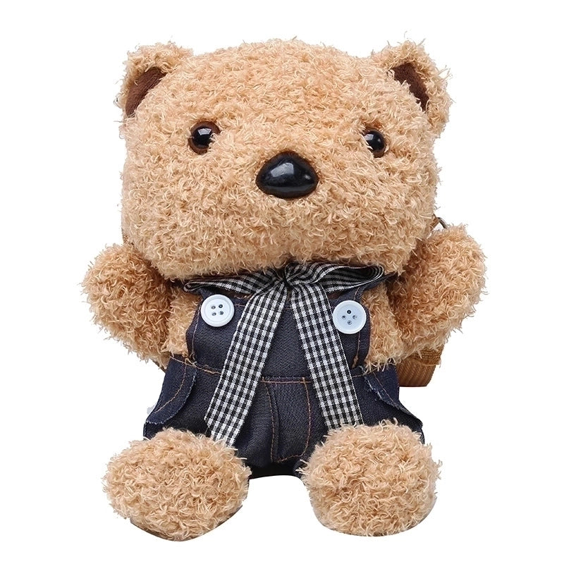 Women's Girl's Small Plush Cartoon Streetwear Round Zipper Crossbody Bag