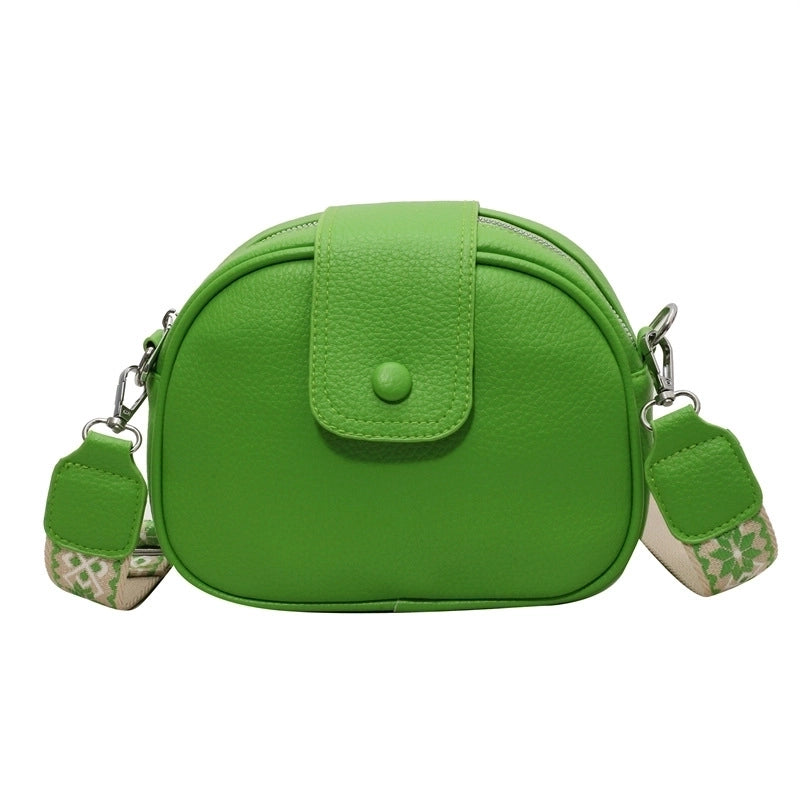 Women's Small Pu Leather Solid Color Streetwear Cloud Shape Flip Cover Crossbody Bag