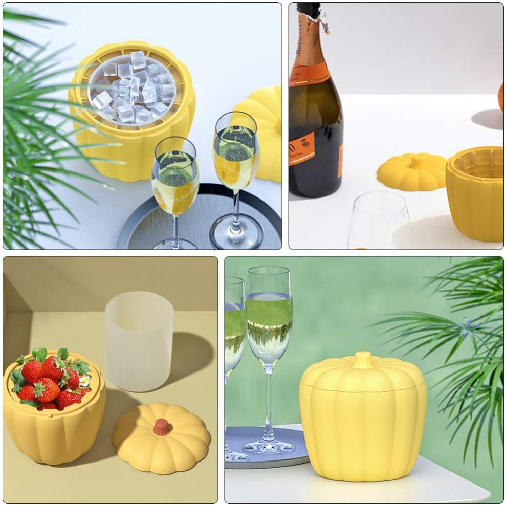 🧊Summer Hot Sale-Pumpkin Silicone Ice Bucket