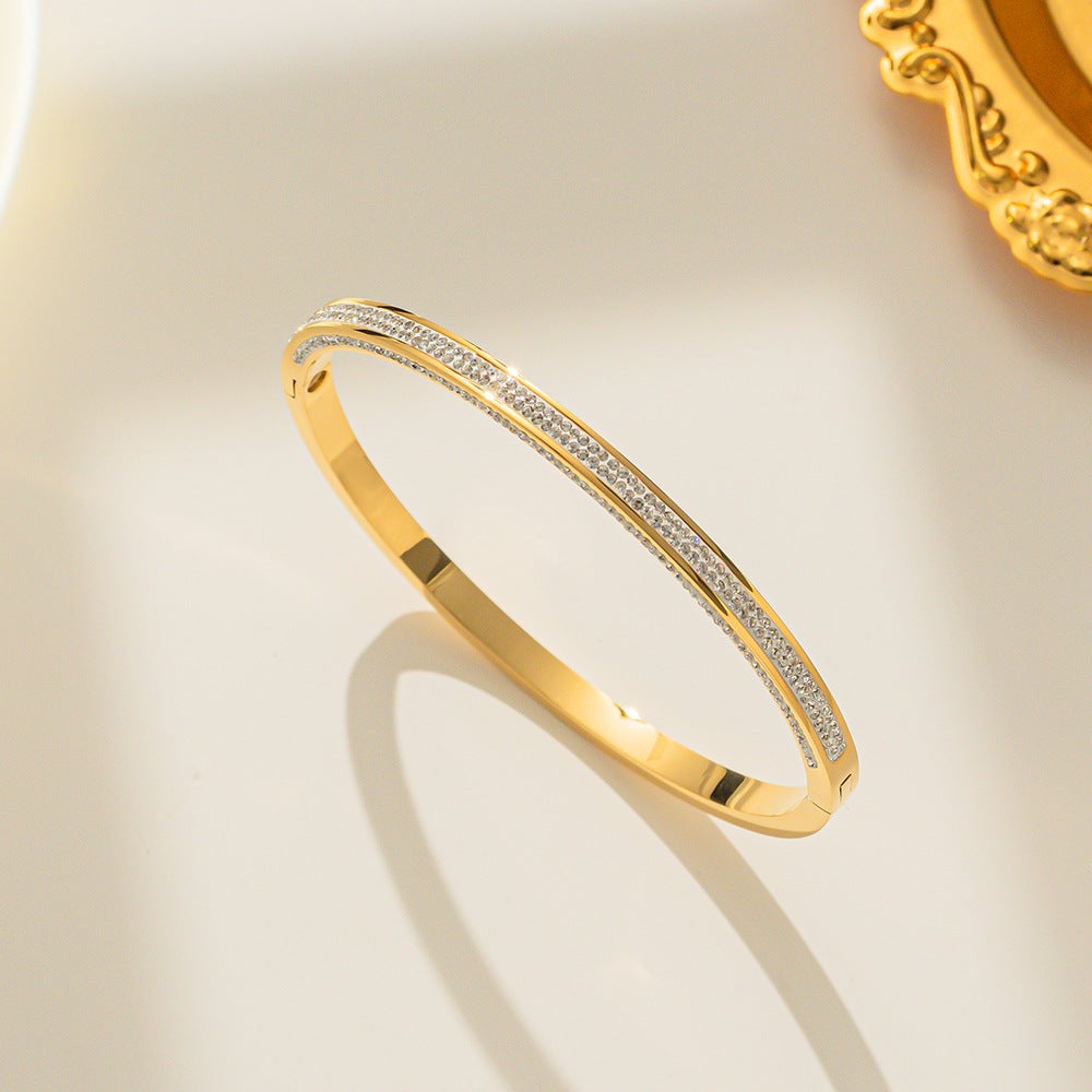 Titanium Steel 18K Gold Plated Bangles