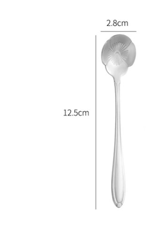 Casual Flower Stainless Steel Spoon