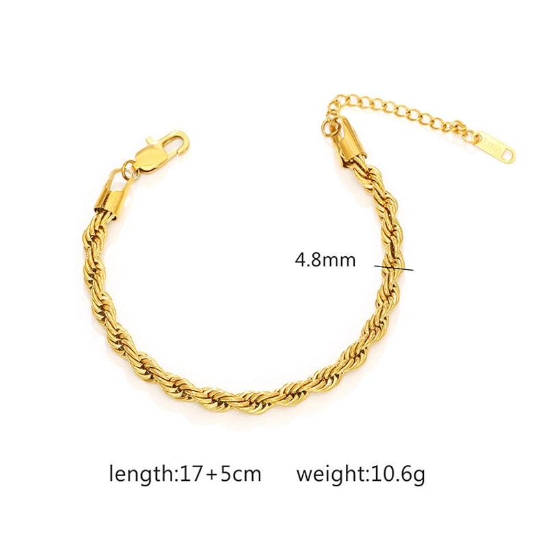 Basic Minimalist Geometric 304 Stainless Steel Bracelets In Bulk