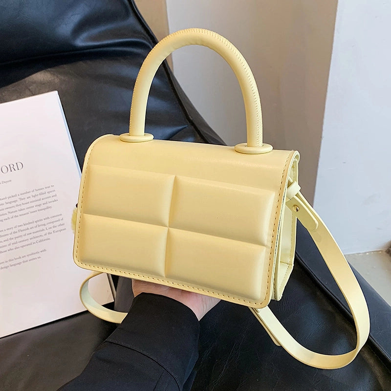 Women's Small Pu Leather Solid Color Streetwear Square Magnetic Buckle Shoulder Bag Handbag Crossbody Bag