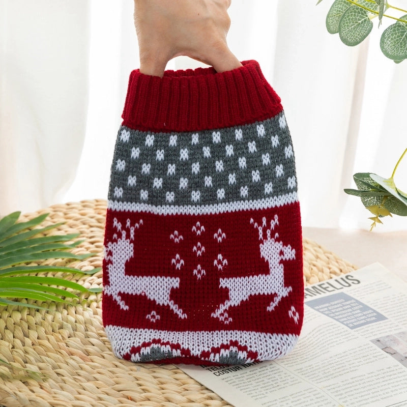Casual Yarn Christmas Animal Fruit Pet Clothing 1 Piece