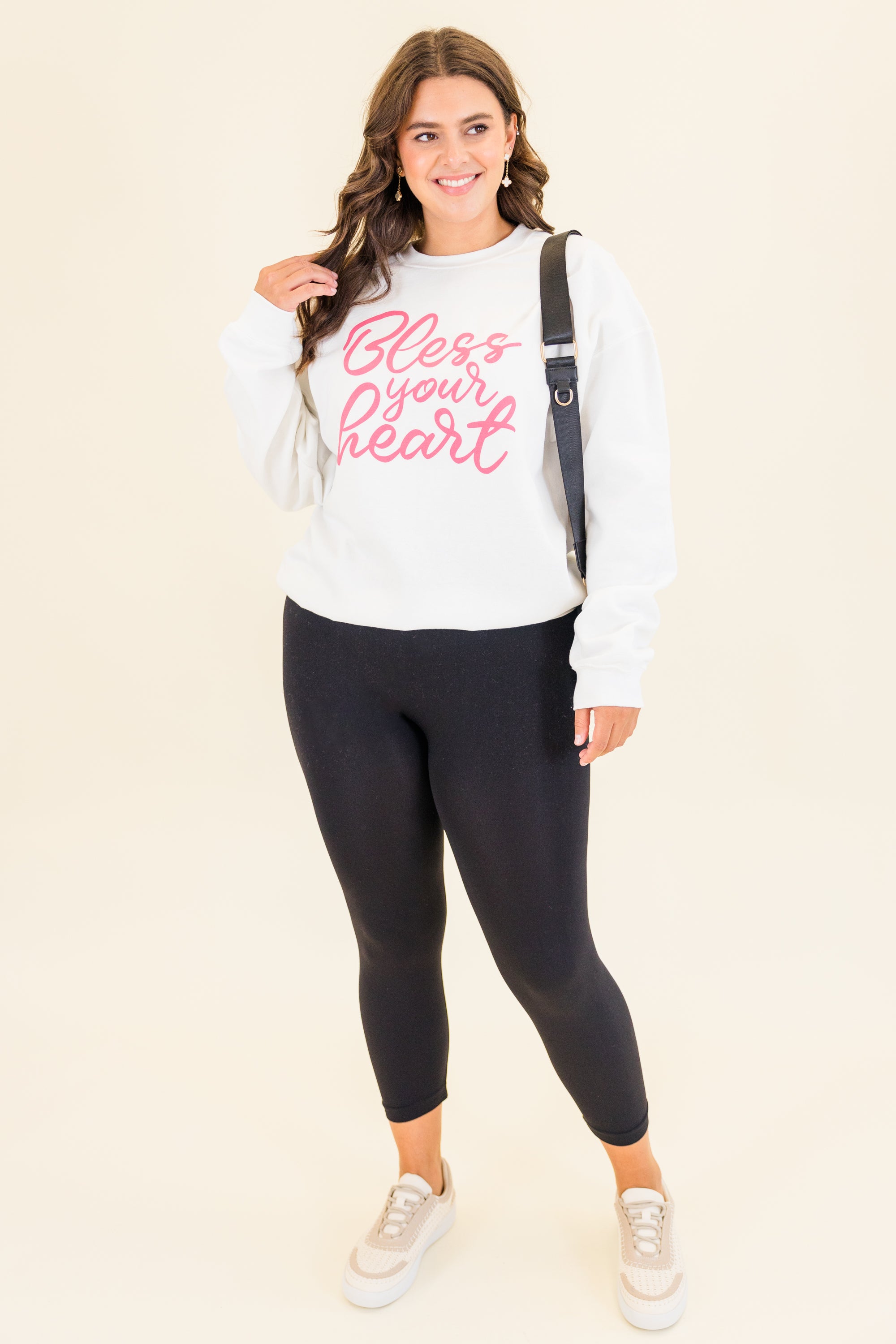 Bless Your Heart Sweatshirt. White