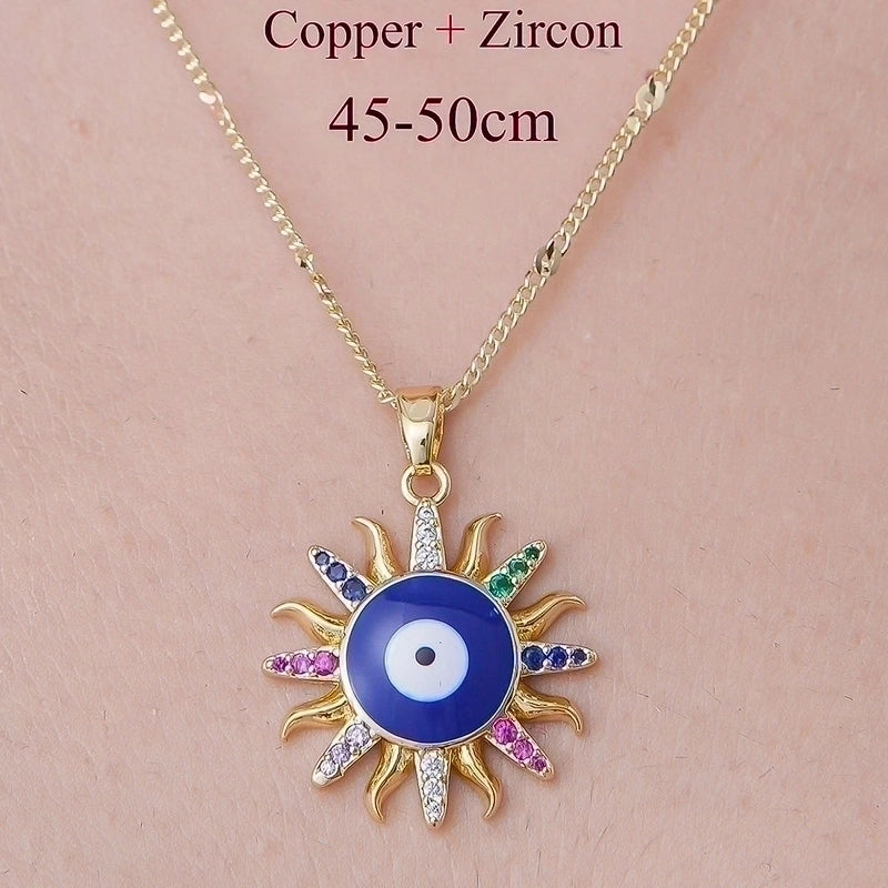 Minimalist Rainbow Star Moon Stainless Steel Titanium Steel Polishing Plating Pendant Necklace