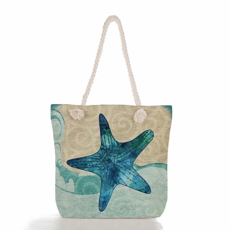 Women's Classic Style Tropical Canvas Shopping Bags