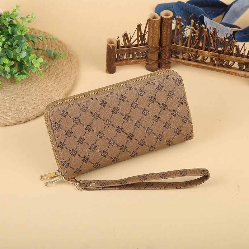 Women's Solid Color Pu Leather Zipper Wallets