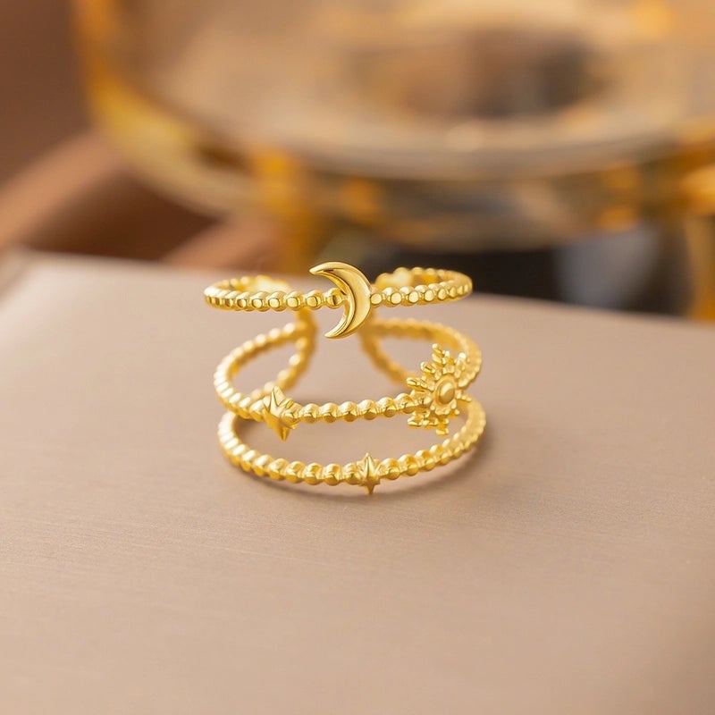 Sweet Bow Knot Titanium Steel Plating Rings