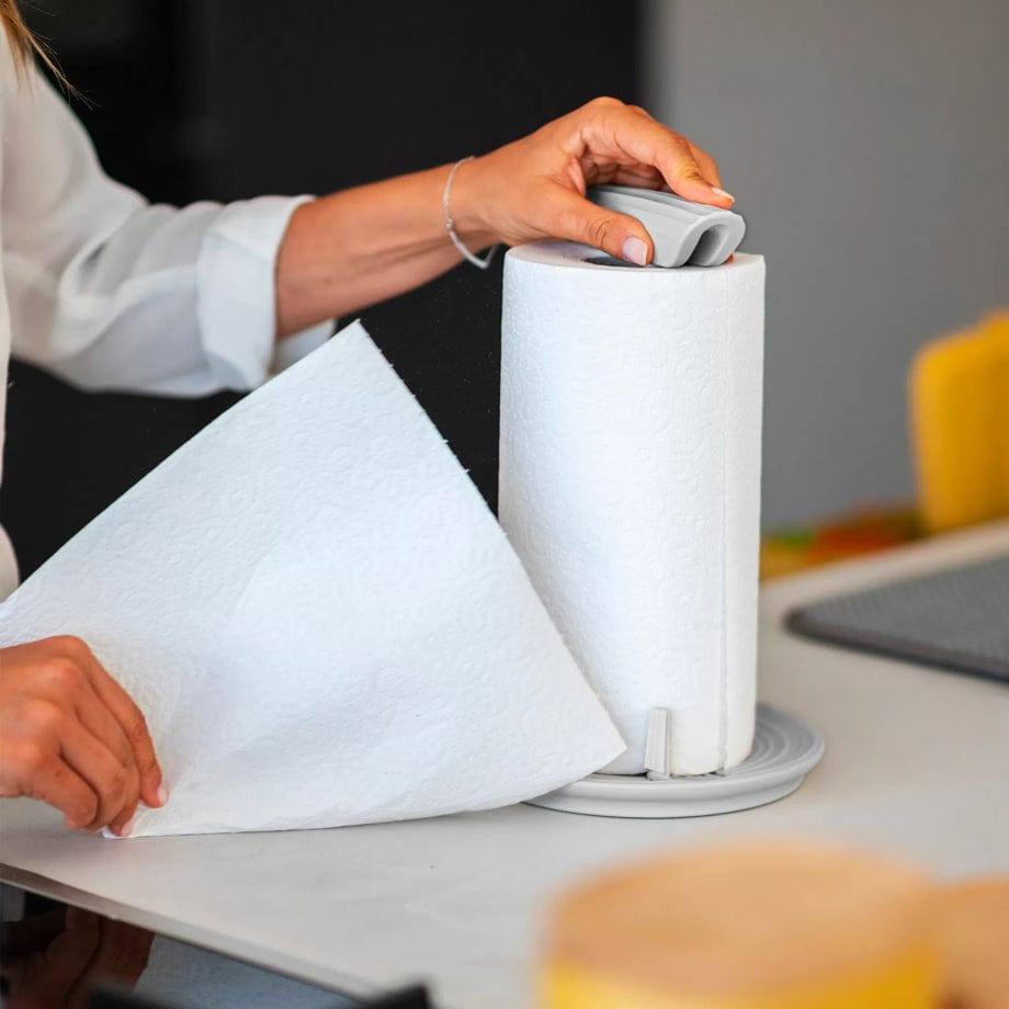 Stop & Tear Kitchen Roll Holder - Matt Grey