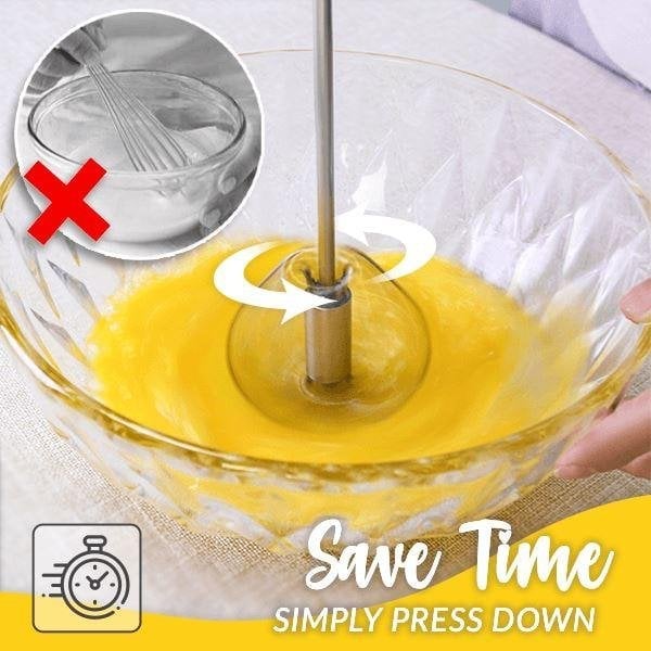 🔥BIG SALE - 47% OFF🔥Stainless Steel Semi-Automatic Whisk - BUY 2 GET 2 FREE