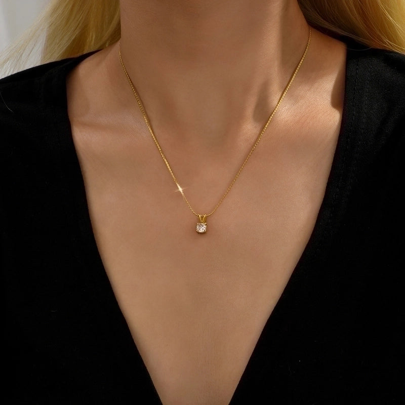Fashion Geometric Stainless Steel Plating Pendant Necklace 1 Piece