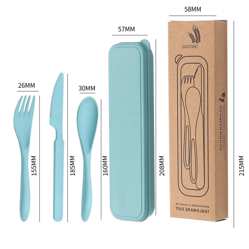 Casual Solid Color Wheat Straw Tableware 1 Set