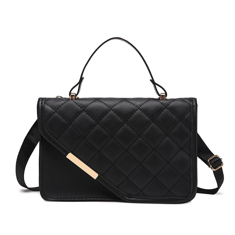 Women's Medium Pu Leather Lingge Vintage Style Classic Style Flip Cover Crossbody Bag