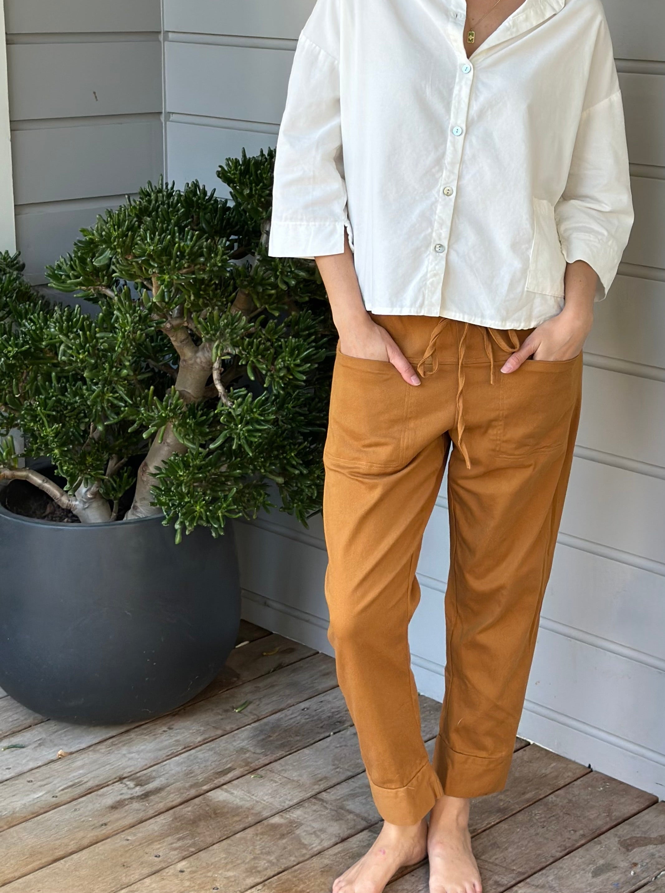 dylan pants - caramel twill