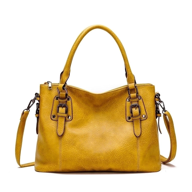 Women's Medium All Seasons Pu Leather Vintage Style Tote Bag