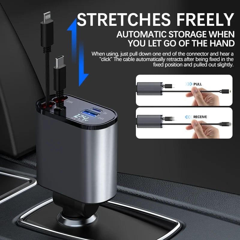 🔥Hot selling🔥100W Super Fast Charging Metal Car Charger