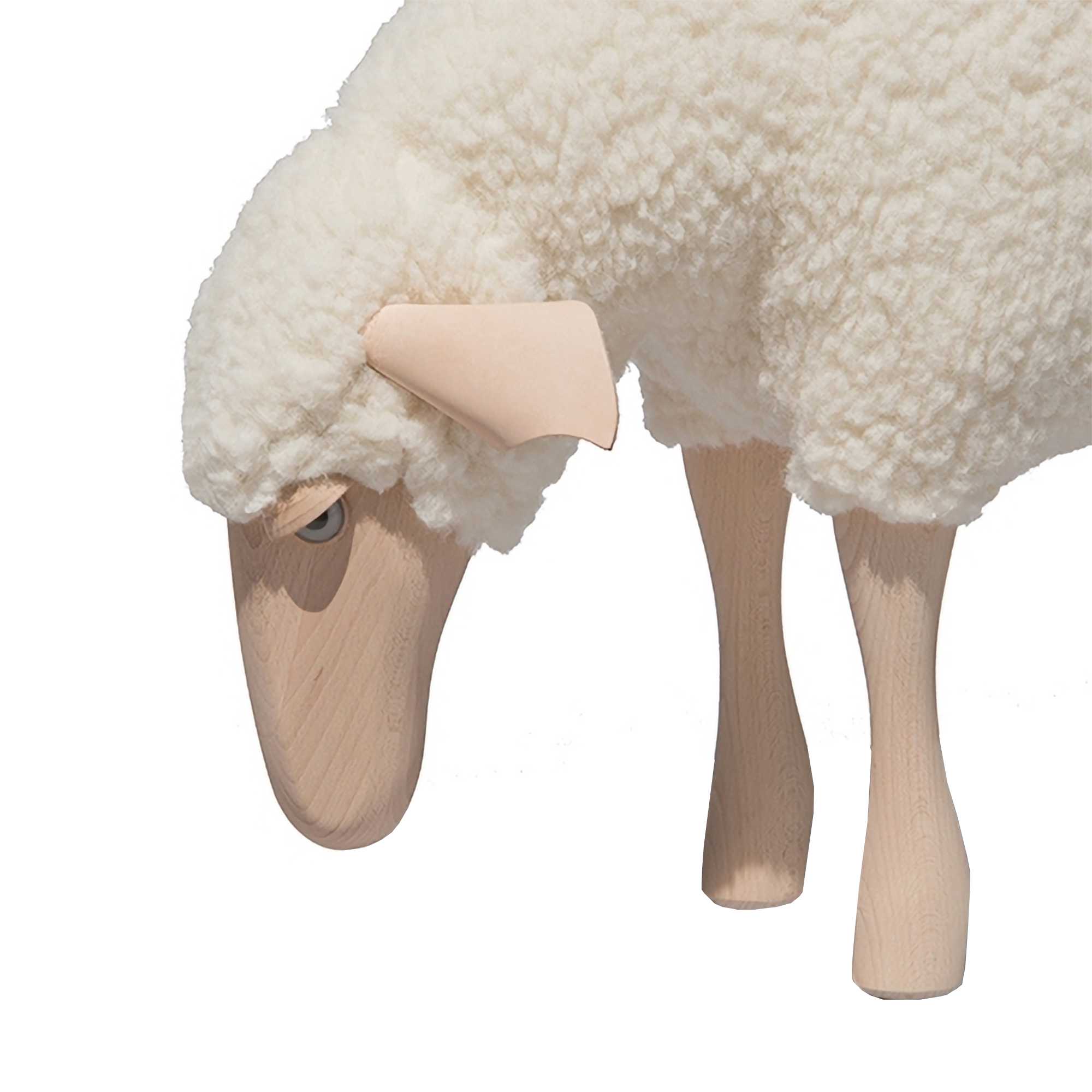 Lamb Wool Plush Grazing Large. White