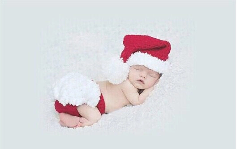 Baby Girl's Baby Boy's Basic Christmas Hat Pleated Wool Cap