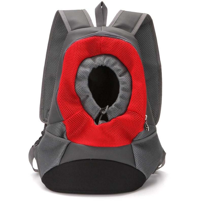 Minimalist Pu Leather Canvas Net Color Block Pets Backpack