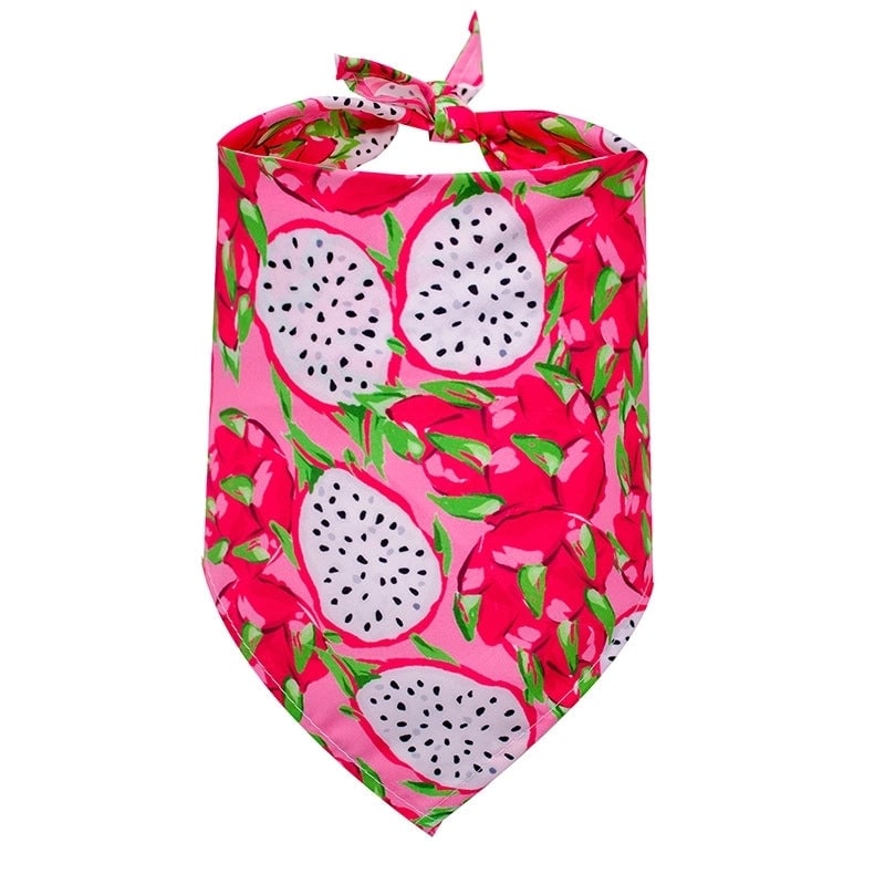 Pet Triangular Scarf Summer Fruit Series Dog Saliva Towel Large. Medium And Small Pets Bib Hot