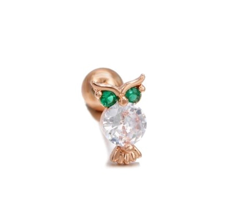 Fashion Geometric Brass Plating Zircon Ear Studs 1 Piece