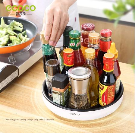 Multi-Functional Rotating Spice Rack Kitchen Table Soy Sauce Bottle Seasoning Storage Supplies Household