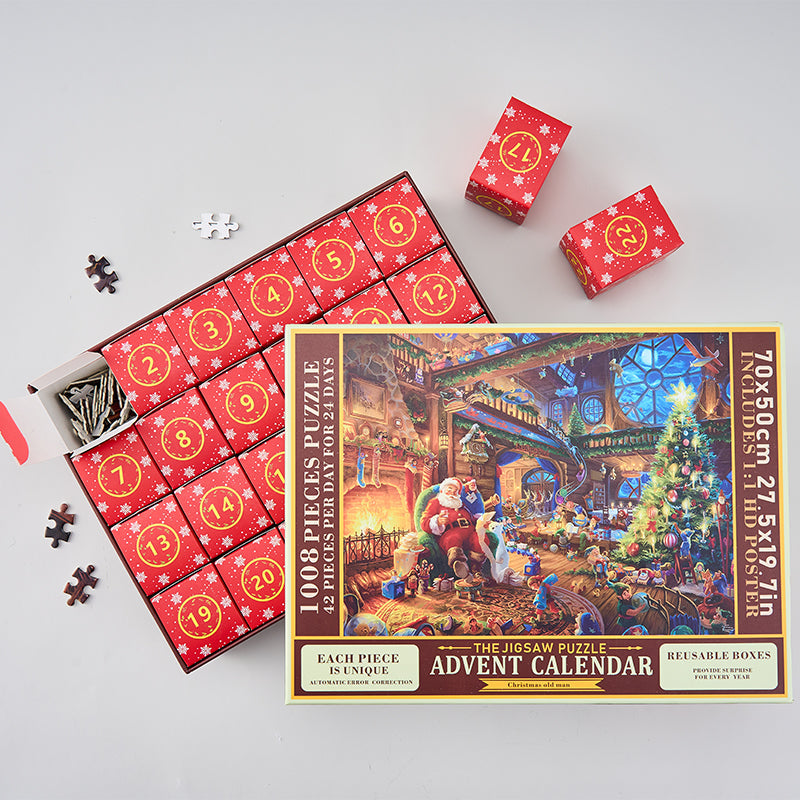 【UP TO 50% OFF】🎅🎄Advent Calendar Christmas Jigsaw Puzzles