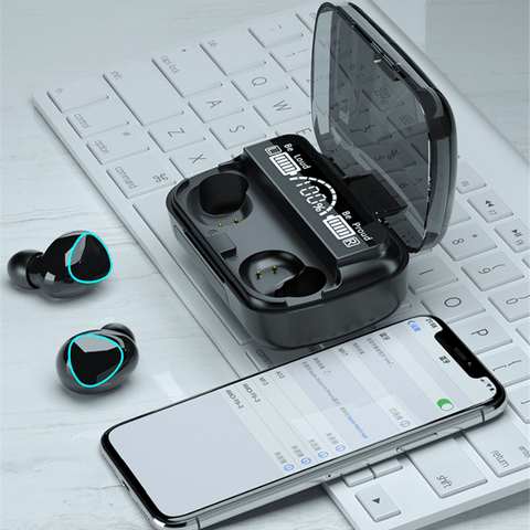 🔥TWS BLUETOOTH 5.1 EARPHONES WATERPROOF CHARGING BOX🔥