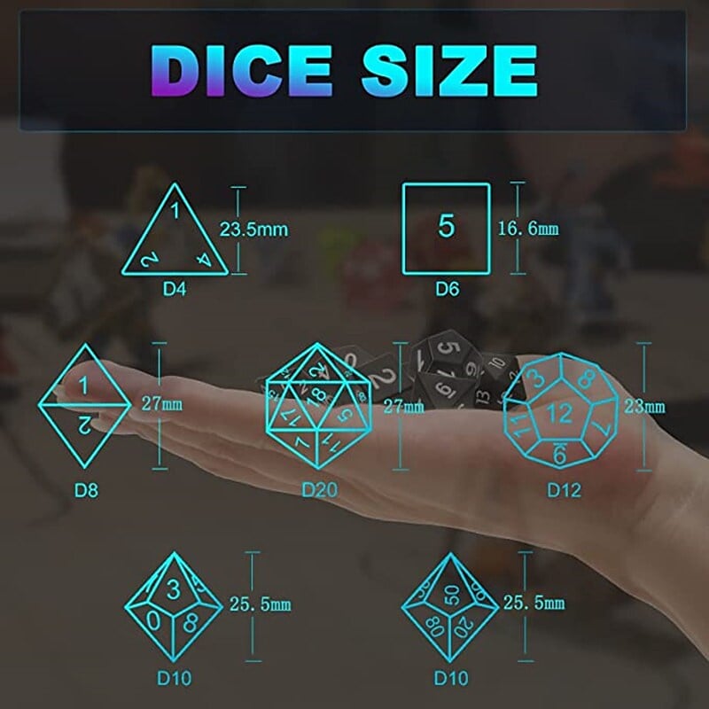 DND Dice Rechargeable with Charging Box7 PCS