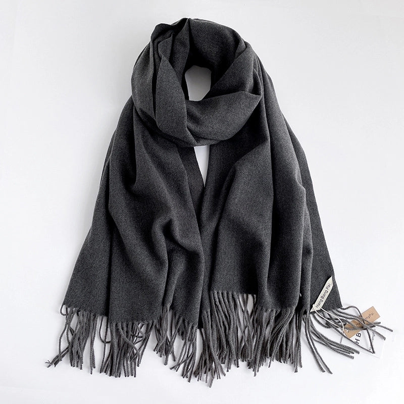 Unisex Casual Basic Solid Color Imitation Cashmere Scarf