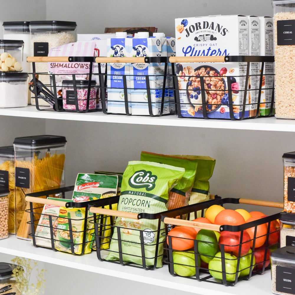 Metal Storage Basket - Black