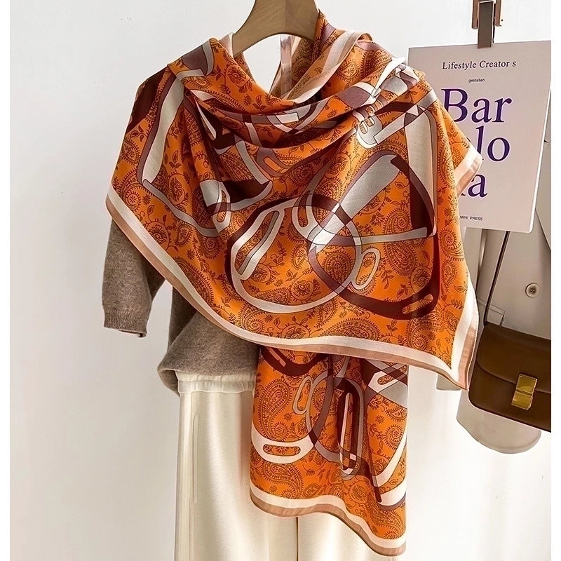 Women's Elegant Paisley Polyester Scarf