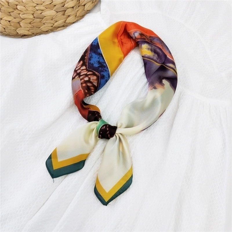 70 Small Square Scarf Silk Scarf Women Summer Neck Scarf Neck Protector Thin Scarf