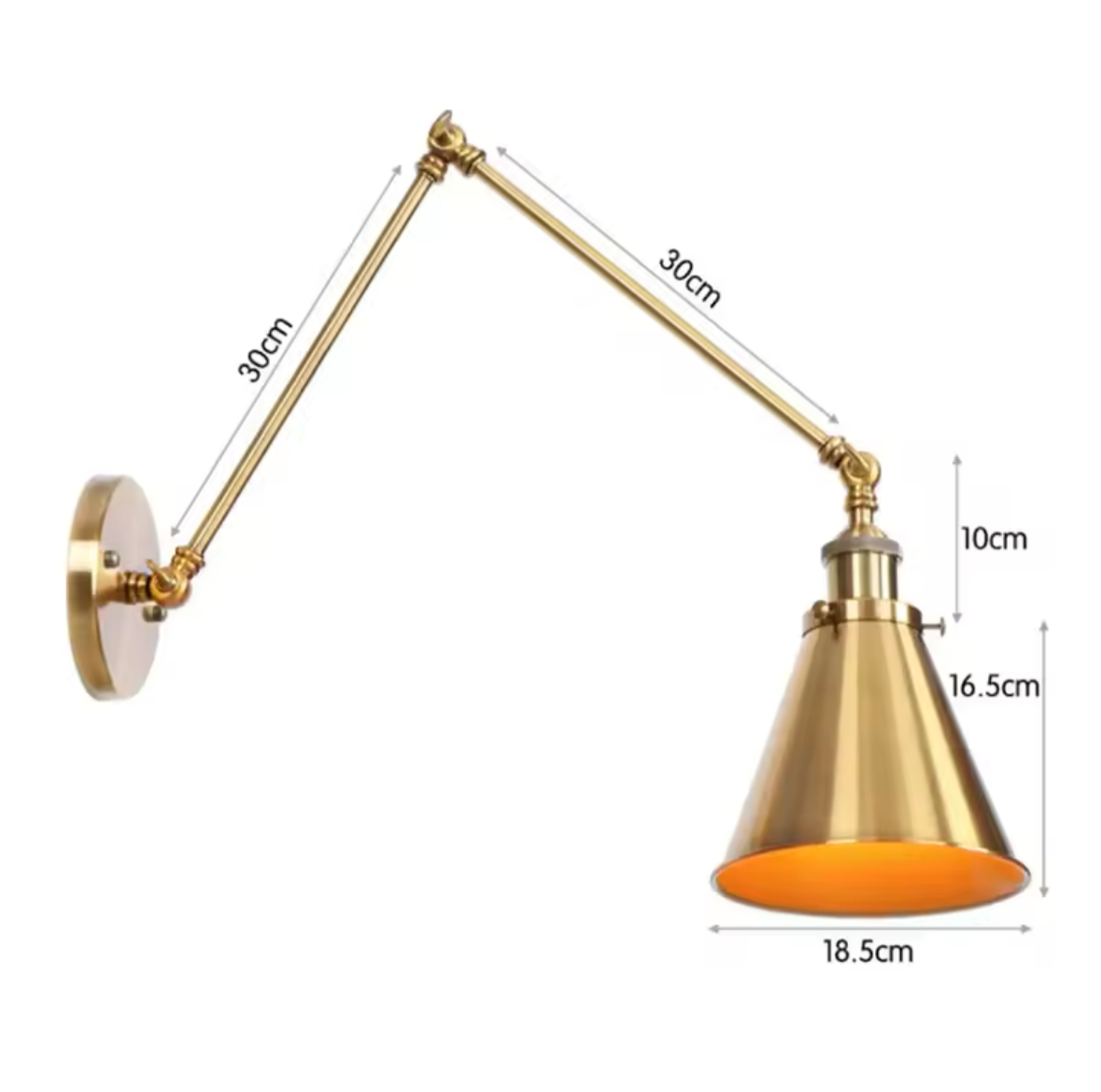 Elegant Brass Wall Sconce with Adjustable Arm
