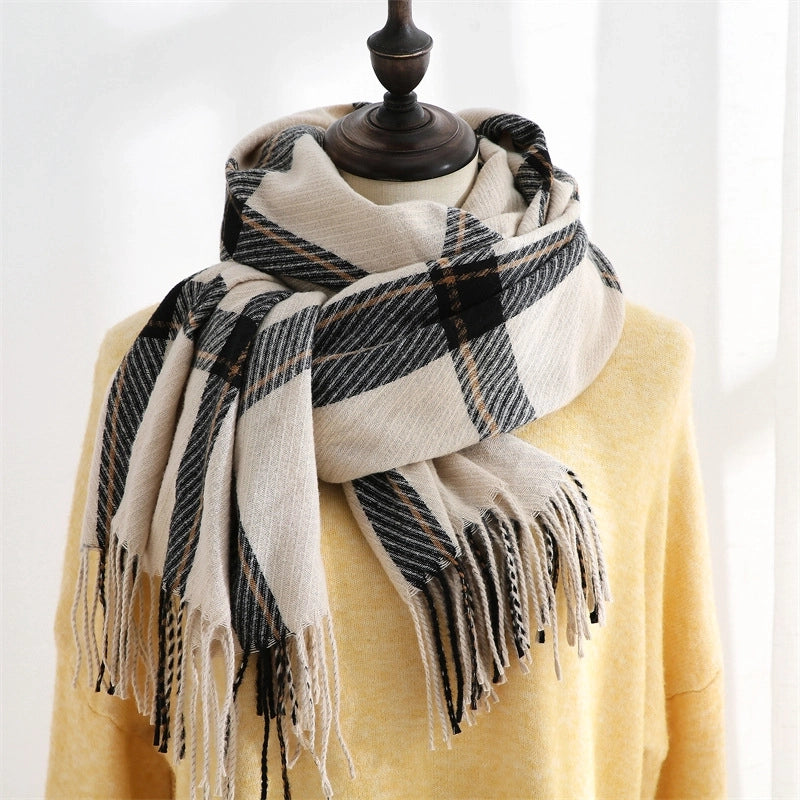 Scarf Women Winter Sweet Warm Scarf Shawl Cashmere Scarf Plaid Scarf Shawl