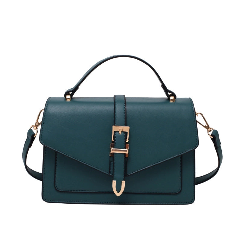 Women's Small Pu Leather Solid Color Classic Style Flip Cover Crossbody Bag
