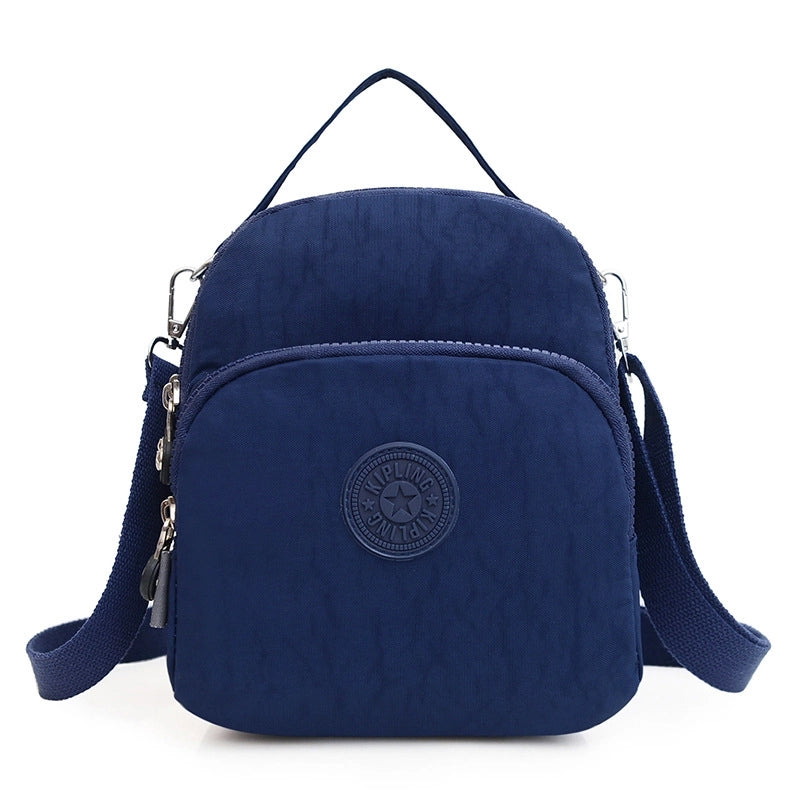Women's Small Oxford Cloth Solid Color Classic Style Square Zipper Handbag