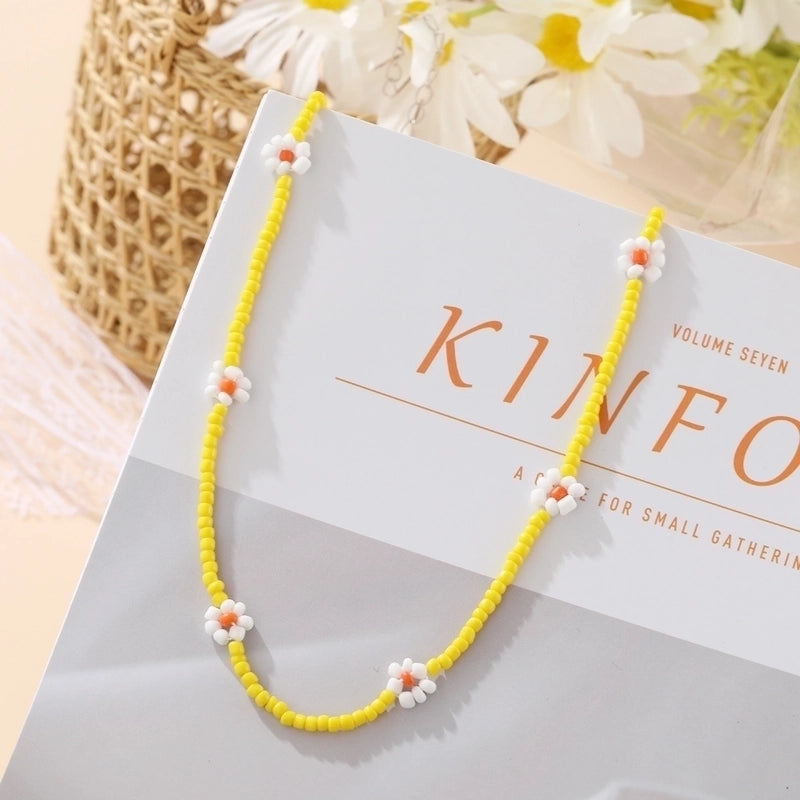 12 Pieces Minimalist Geometric Beaded Inlaid Pearls Women's Necklace