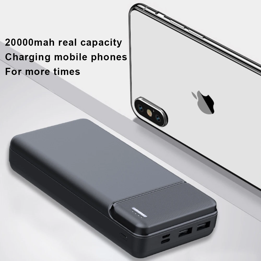 IS-Q7 Newest 5V/2A Type-C Input Powerbank 20000mAh Rohs Ce Slim Mobile Charger Power Bank 20000