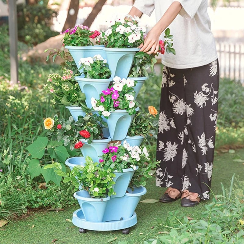 🌼Spring Sale -Stand Stacking Planters Strawberry Planting Pots