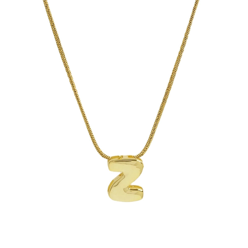 Basic Modern Style Classic Style Letter 304 Stainless Steel Brass Plating Pendant Necklace